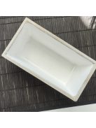 Beton kaspó - téglatest, fehér belsővel