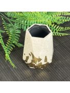 Aranyfóliázott tároló - poligon, fekete belsővel