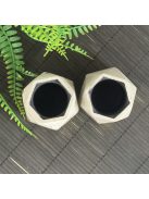 Aranyfóliázott tároló - 2db poligon, fekete belsővel