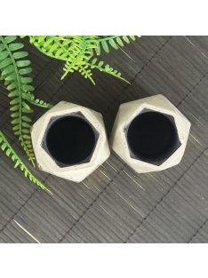 Aranyfóliázott tároló - 2db poligon, fekete belsővel