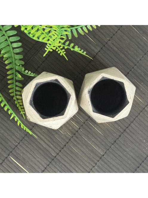 Aranyfóliázott tároló - 2db poligon, fekete belsővel