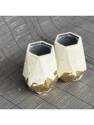 Aranyfóliázott tároló - 2db poligon, fekete belsővel