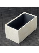 Beton kaspó - téglatest, fekete belsővel