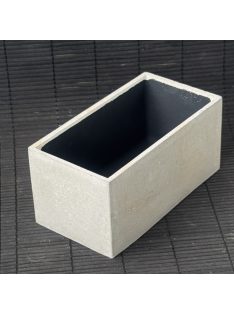Beton kaspó - téglatest, fekete belsővel