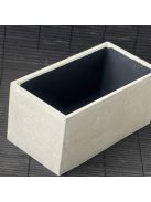 Beton kaspó - téglatest, fekete belsővel