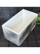 Kaspó - NAGY méret - "smokey" színben, fehér belsővel