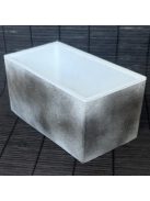 Kaspó - NAGY méret - "smokey" színben, fehér belsővel