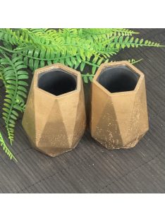 Matt arany tároló - 2db poligon, fekete belsővel