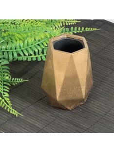 Matt arany tároló - poligon, fekete belsővel