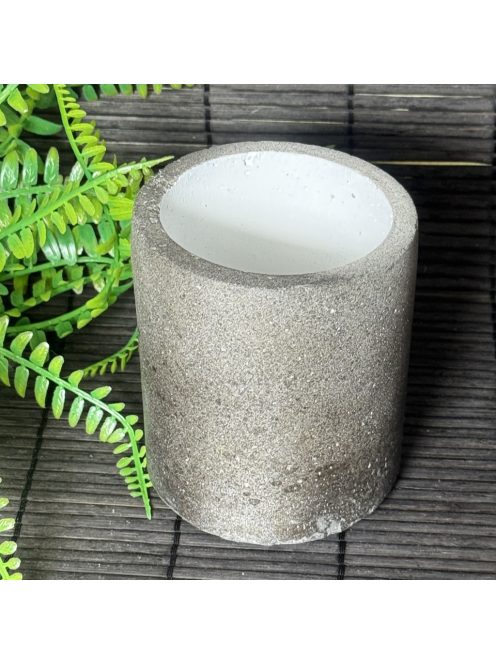 Henger tároló - "smokey" beton, fehér belsővel