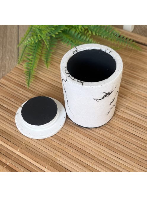 Henger tároló, tetővel - márvány mintás