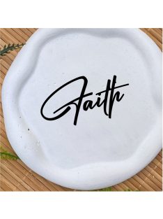 Faith - Kör, hullámos szélű dekor tányér