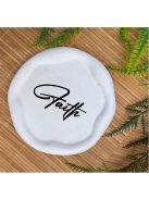 Faith - Kör, hullámos szélű dekor tányér