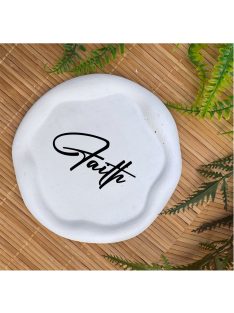 Faith - Kör, hullámos szélű dekor tányér