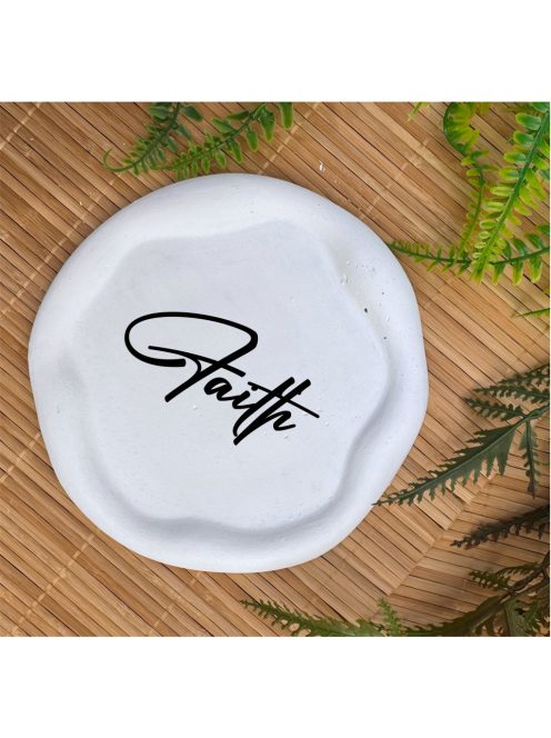 Faith - Kör, hullámos szélű dekor tányér