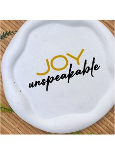 Joy Unspeakable -  Kör, hullámos szélű dekor tányér