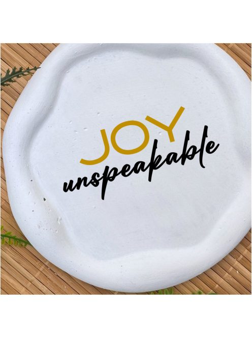 Joy Unspeakable -  Kör, hullámos szélű dekor tányér