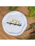 Joy Unspeakable -  Kör, hullámos szélű dekor tányér