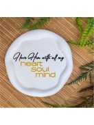 I love him with all my heart, soul, mind -  Kör, hullámos szélű dekor tányér