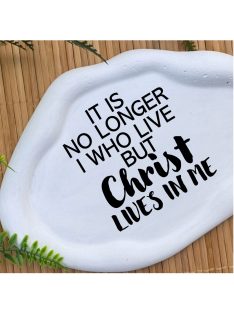   It is no longer I who live, but Christ loves in me  -  Ovális, hullámos szélű dekor tányér