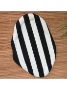 Retro csíkos - Ovális, hullámos szélű dekor tányér