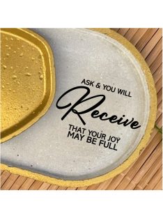 Ask and you will receive - ovális kicsi dekor tányér