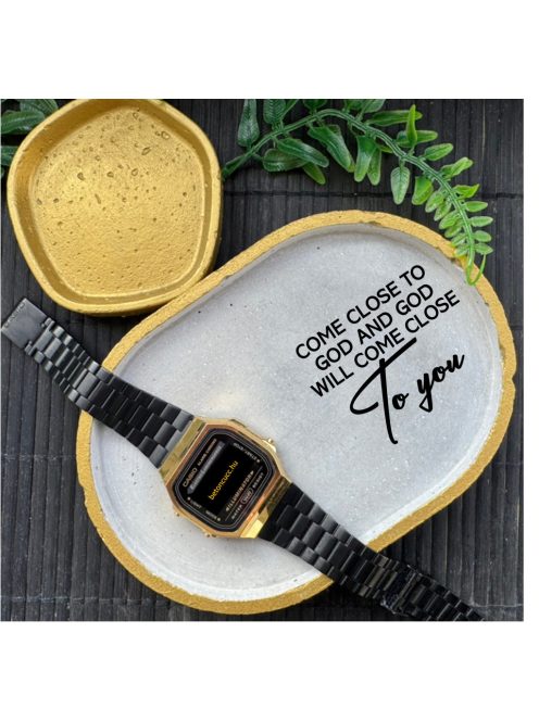 Come close to God and God will come close to you - ovális kicsi dekor tányér