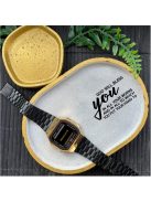 God will bless you in all your works ... - ovális kicsi dekor tányér