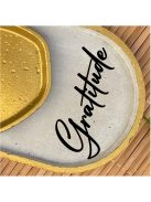 Gratitude  - ovális kicsi dekor tányér