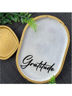 Gratitude  - ovális kicsi dekor tányér