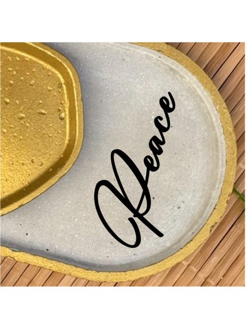 Peace  - ovális kicsi dekor tányér