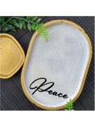 Peace  - ovális kicsi dekor tányér