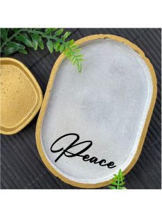 Peace  - ovális kicsi dekor tányér