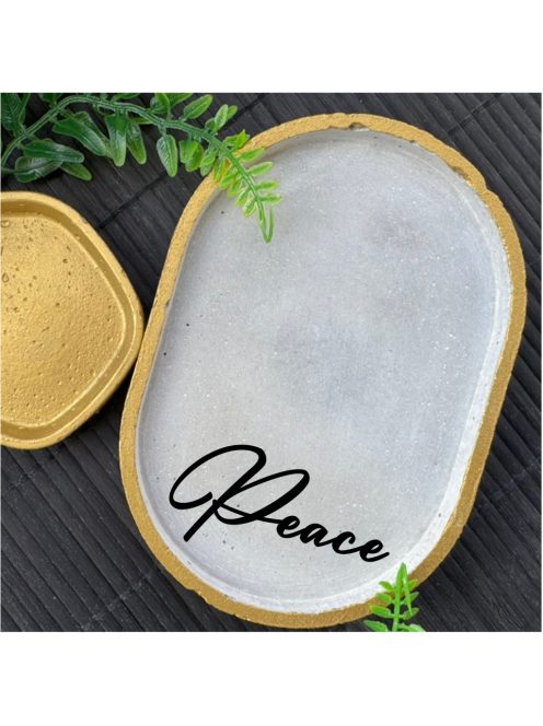 Peace  - ovális kicsi dekor tányér