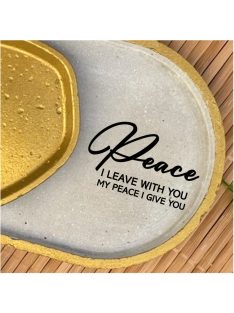 Peace  I leave with you ... - ovális kicsi dekor tányér