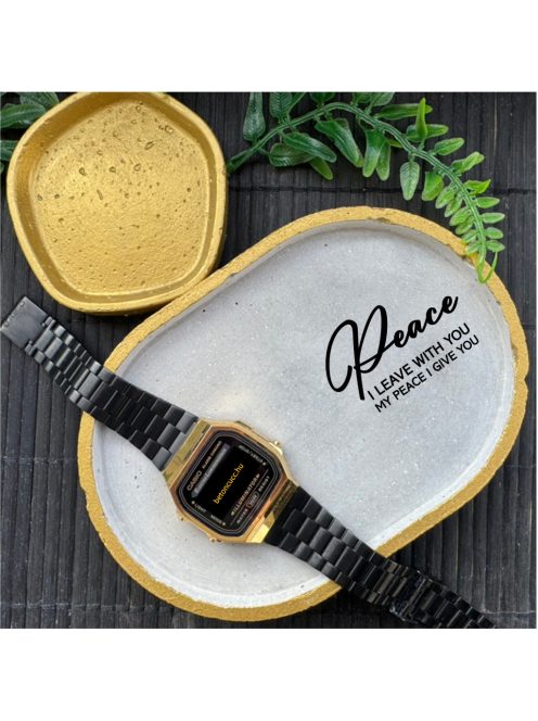 Peace  I leave with you ... - ovális kicsi dekor tányér