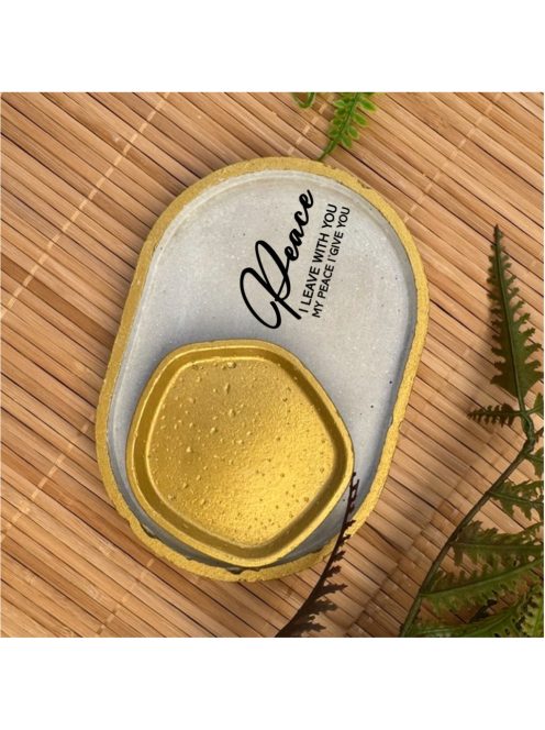 Peace  I leave with you ... - ovális kicsi dekor tányér