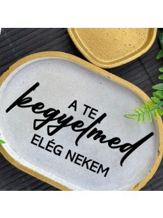 A te kegyelmed elég nekem - ovális kicsi dekor tányér