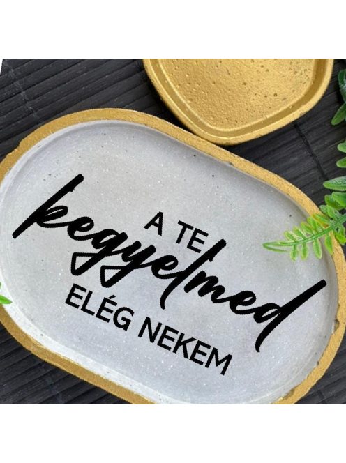 A te kegyelmed elég nekem - ovális kicsi dekor tányér