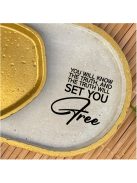 You will know the truth... - ovális kicsi dekor tányér