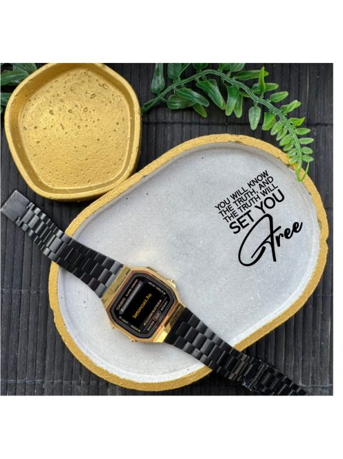 You will know the truth... - ovális kicsi dekor tányér