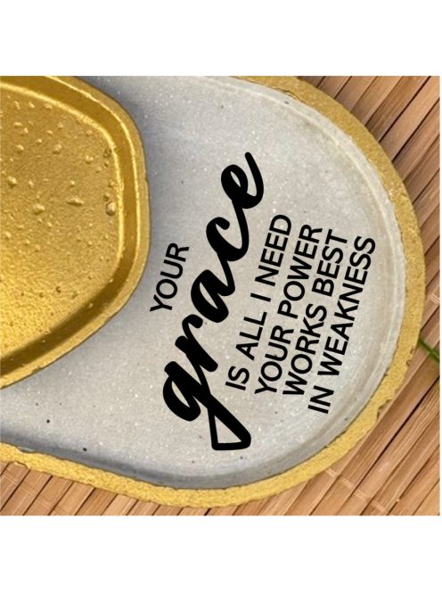 Your grece is all I need...- ovális kicsi dekor tányér