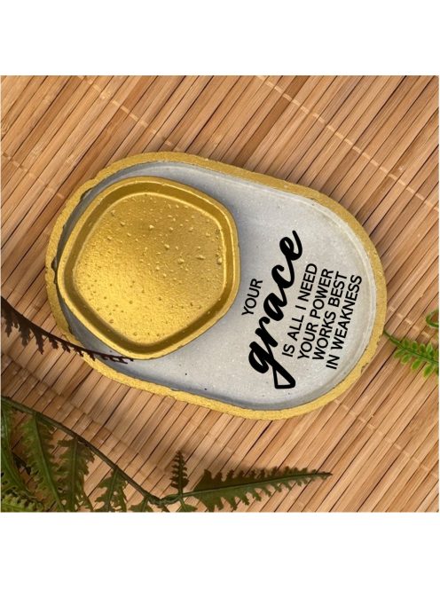 Your grece is all I need...- ovális kicsi dekor tányér