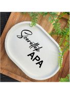 Szeretlek Apa - fehér, ovális, kicsi dekor tányér