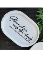 Love each other deeply... - fehér, ovális, kicsi dekor tányér