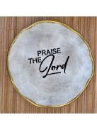 Praise The Lord - Kerek tányér - aranyozott peremmel