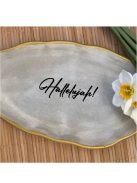 Hallelujah - Ovális tányér - aranyozott peremmel