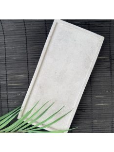 Natúr, téglalap alapú betontálca, alacsony peremmel