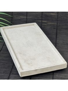 Natúr, téglalap alapú betontálca, alacsony peremmel