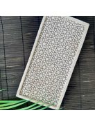 Közel-keleti mintás, téglalap alapú tálca, alacsony peremmel